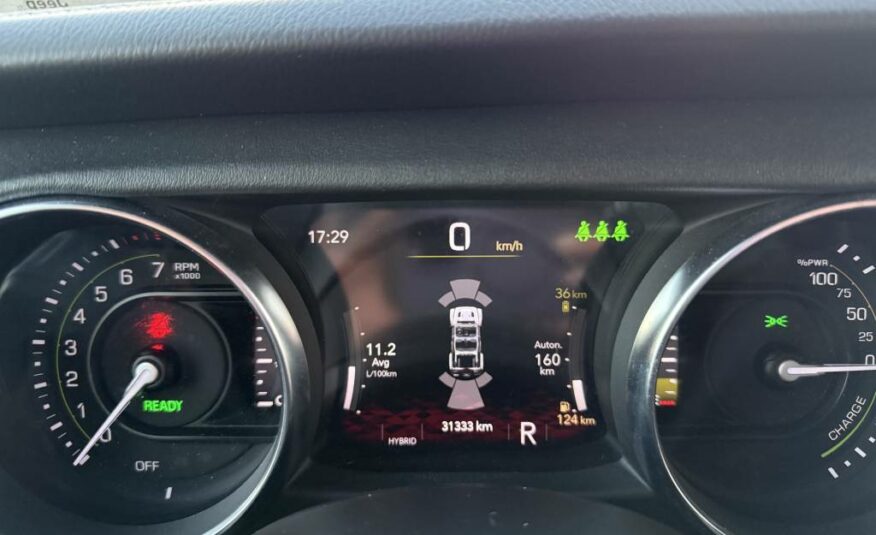 JEEP WRANGLER UNLIMITED 4XE 2.0 L T 380 CH PHEV 4X4 BVA8 OVERLAND